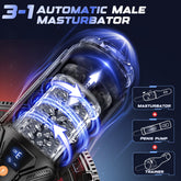 Automatic Thrusting and Rotating Vibrating Led Display Male Masturbator